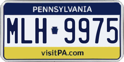 PA license plate MLH9975