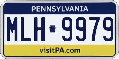 PA license plate MLH9979