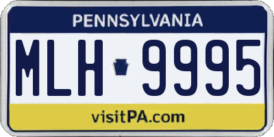 PA license plate MLH9995