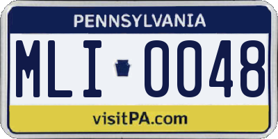 PA license plate MLI0048
