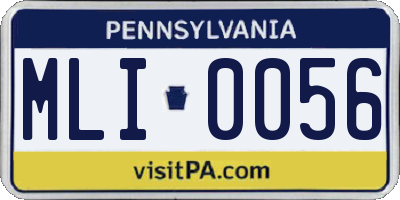 PA license plate MLI0056