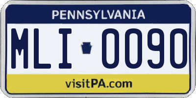 PA license plate MLI0090