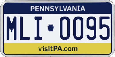PA license plate MLI0095