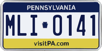 PA license plate MLI0141
