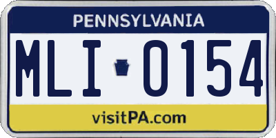 PA license plate MLI0154