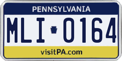 PA license plate MLI0164