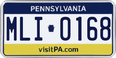 PA license plate MLI0168