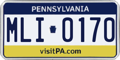 PA license plate MLI0170