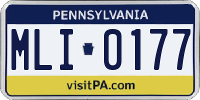 PA license plate MLI0177