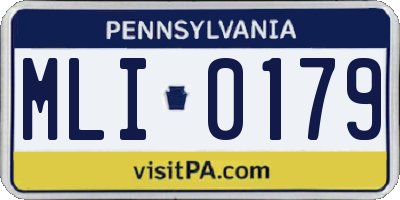 PA license plate MLI0179