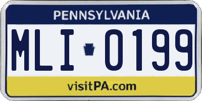 PA license plate MLI0199
