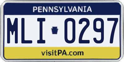 PA license plate MLI0297