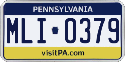 PA license plate MLI0379
