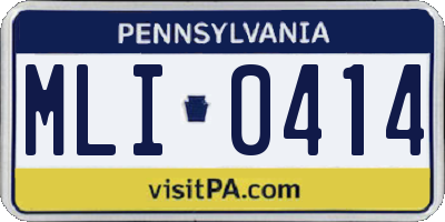 PA license plate MLI0414