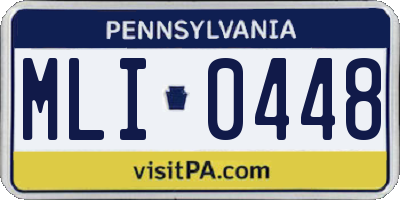 PA license plate MLI0448