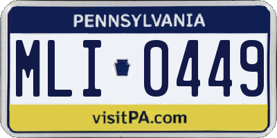 PA license plate MLI0449