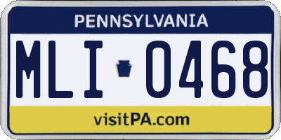 PA license plate MLI0468