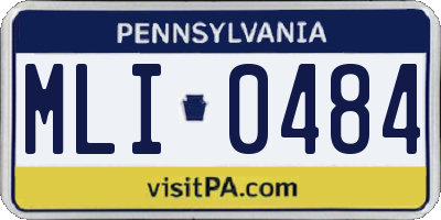 PA license plate MLI0484