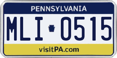 PA license plate MLI0515