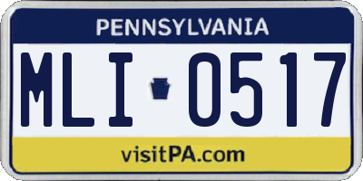 PA license plate MLI0517