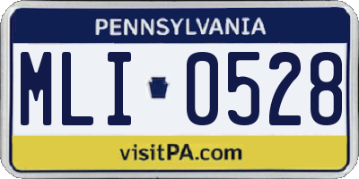 PA license plate MLI0528