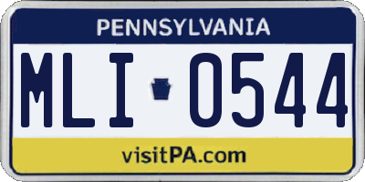 PA license plate MLI0544