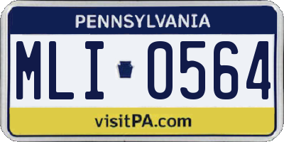 PA license plate MLI0564