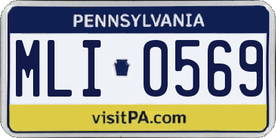 PA license plate MLI0569