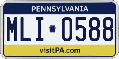 PA license plate MLI0588
