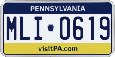PA license plate MLI0619