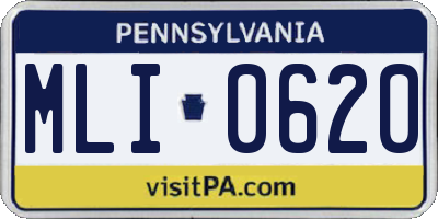 PA license plate MLI0620