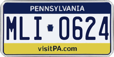 PA license plate MLI0624