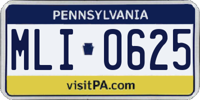 PA license plate MLI0625