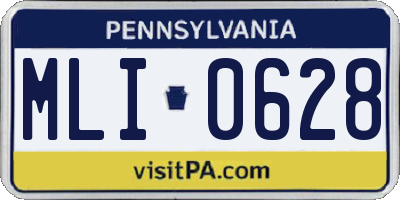 PA license plate MLI0628