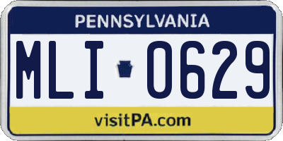 PA license plate MLI0629