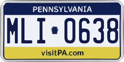 PA license plate MLI0638