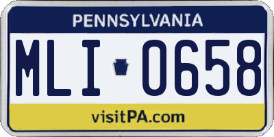 PA license plate MLI0658