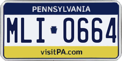 PA license plate MLI0664
