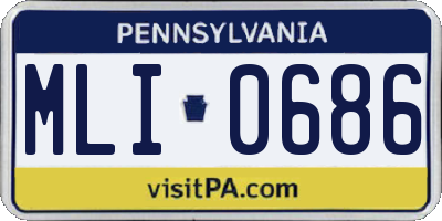 PA license plate MLI0686