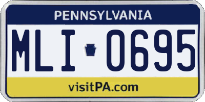 PA license plate MLI0695