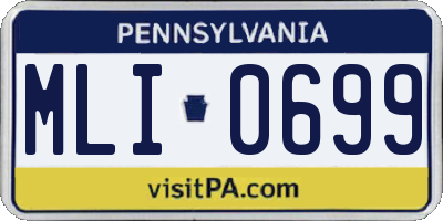 PA license plate MLI0699