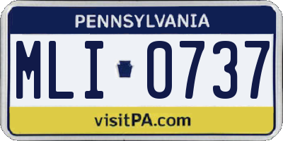 PA license plate MLI0737