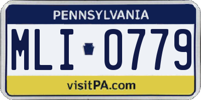 PA license plate MLI0779