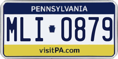PA license plate MLI0879