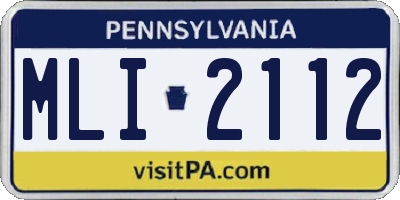 PA license plate MLI2112