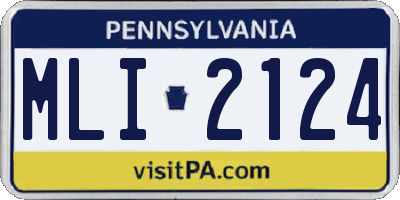 PA license plate MLI2124