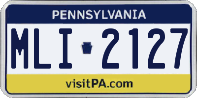 PA license plate MLI2127