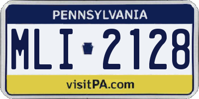 PA license plate MLI2128
