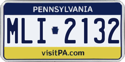 PA license plate MLI2132