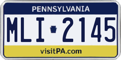 PA license plate MLI2145